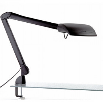 Glamox Luxo Arbeitsplatzleuchte Vision e mit Tischklemme, schwarz, 18 Watt