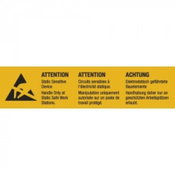 ESD Papier-Warnschilder für Verpackungen 26 x 138 mm (1000 Stück)