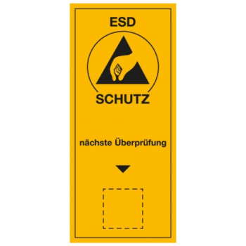 ESD Folien-Warnschilder für ESD-Arbeitsplätze 40 x 90 mm (15 Stück) 