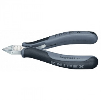 Knipex Elektronik-Seitenschneider 77 72 115 ESD, spitzer Mini-Kopf, mit kleiner Facette, 115 mm