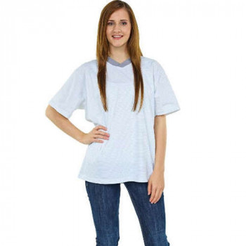 ESD T-Shirt, V-Ausschnitt, weiß