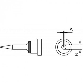 Weller Lötspitze LT 1S, 0,2 mm, Rundform schlank (10 Stück)