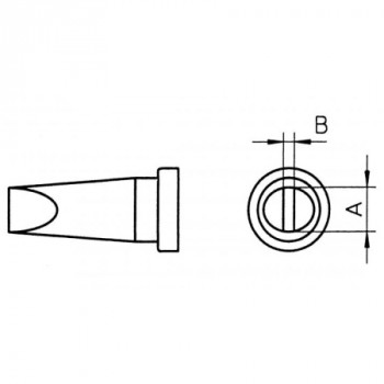 Weller Lötspitze LT B, 2,4 mm, Meißelform (10 Stück)