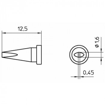 Weller Lötspitze LT ASL, 1,6 mm, Meißelform
