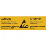 ESD Papier-Warnschilder für Verpackungen 26 x 105 mm (1000 Stück)