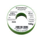 Stannol Lötdraht KS115 FLOWTIN TSC, Sn95,5Ag3,8Cu0,7+ML, 0,3 mm, 3,0%, 100 g