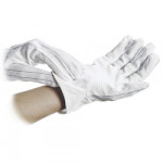 ESD-Handschuh mit PU-Noppen weiß (10 Paar)