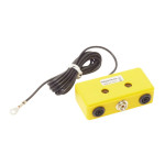 ESD Erdungsbox, 1 x 10 mm Druckknopfanschluss/2 x 4 mm Sicherheitsbuchse, gelb