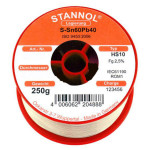 Stannol Lötdraht HS10 2510, Sn60Pb39Cu1, 0,8 mm, 2,5 %, 250 g