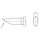 Weller Lötspitze LT BB 60, 2,4 mm, Rundform lang, abgeschrägt 60°