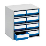 Treston Schubladenmagazin 0830-6 m. 8 Schubladen 300 x 400 x 395 mm, blau
