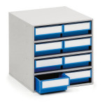 Treston Schubladenmagazin 0840-6 m. 8 Schubladen 400 x 400 x 395 mm, blau
