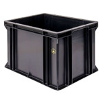 WEZ BLACKLINE® ESD-Eurobehälter, 400 x 300 x 278 mm