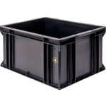 WEZ BLACKLINE® ESD-Eurobehälter, 400 x 300 x 212 mm
