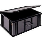 WEZ BLACKLINE® ESD-Koffer, 600 x 400 x 288 mm